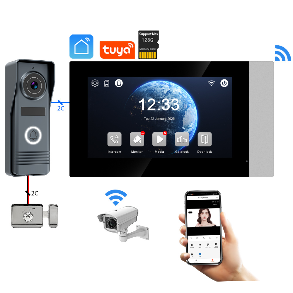 2-Wires Smart Home Tuya Wifi 1 - Smart Doorbell Wired avaliação e preço