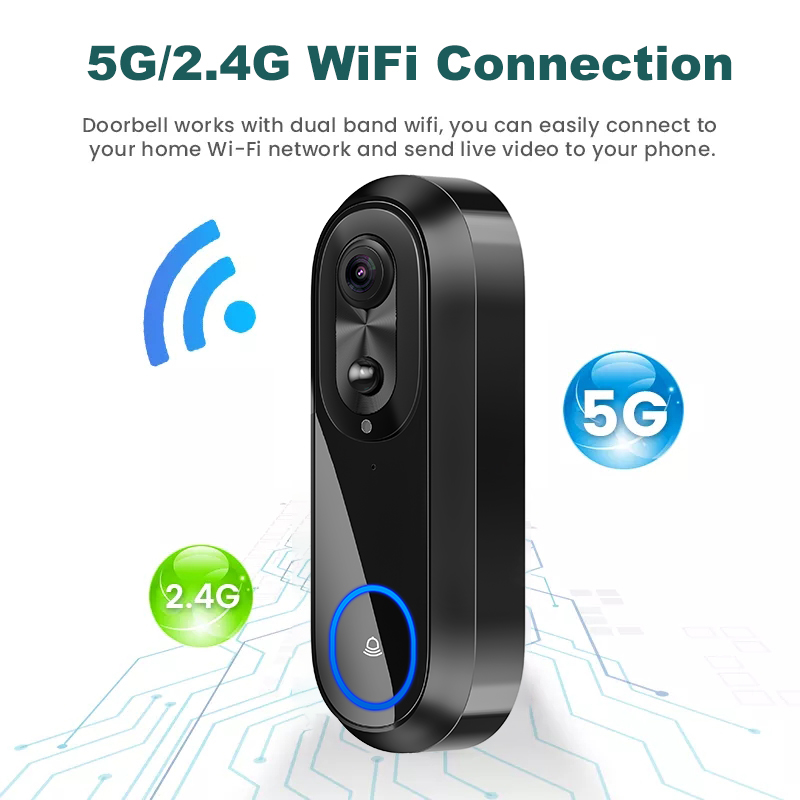 5G 2.4G WiFi Video Doorbell 10 - Smart Doorbell Wired avaliação e preço