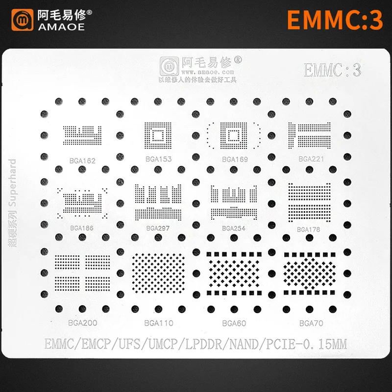 0.15mm Amaoe Reballing Stencil - Tasmota Flash Tool avaliação e preço