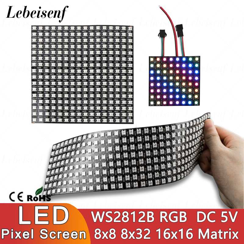 LED Digital Pixels Screen WS28 - Rgb Led Matrix 8X8 avaliação e preço