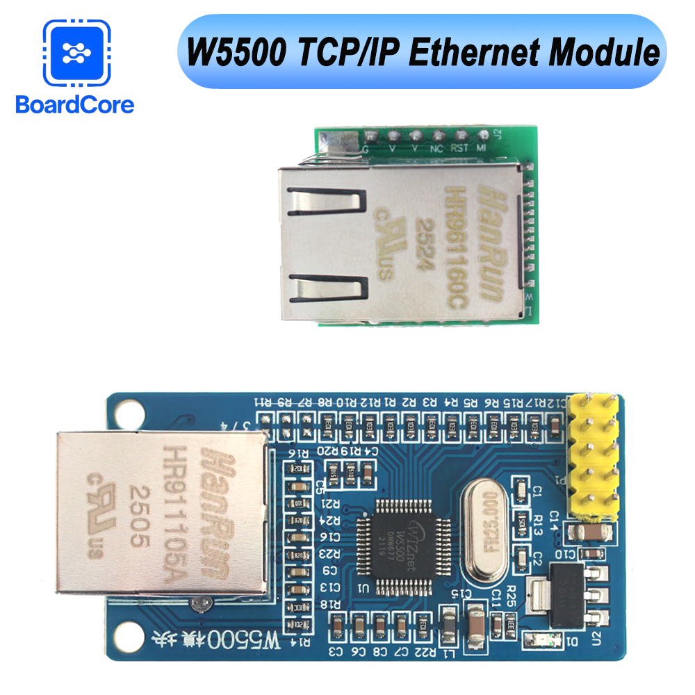 1PC 3.3V W5500 Chip New SPI to - Ethernet Module W5500 avaliação e preço