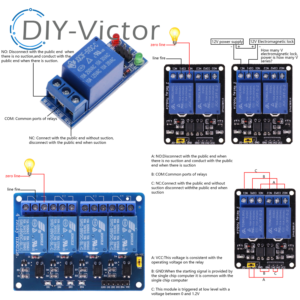1 2 4 6 8 Channel DC 5V 12V Re - Relay 8 Channel Board avaliação e preço