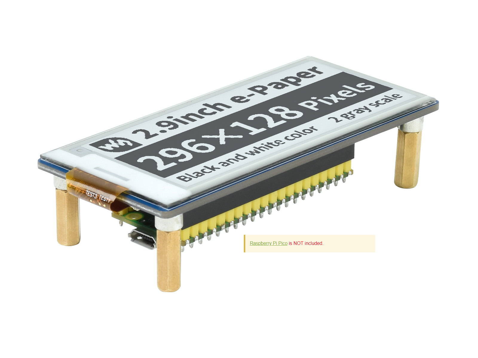 Waveshare Pico-ePaper-2.9,2.9i - Display Epaper 2.9 avaliação e preço