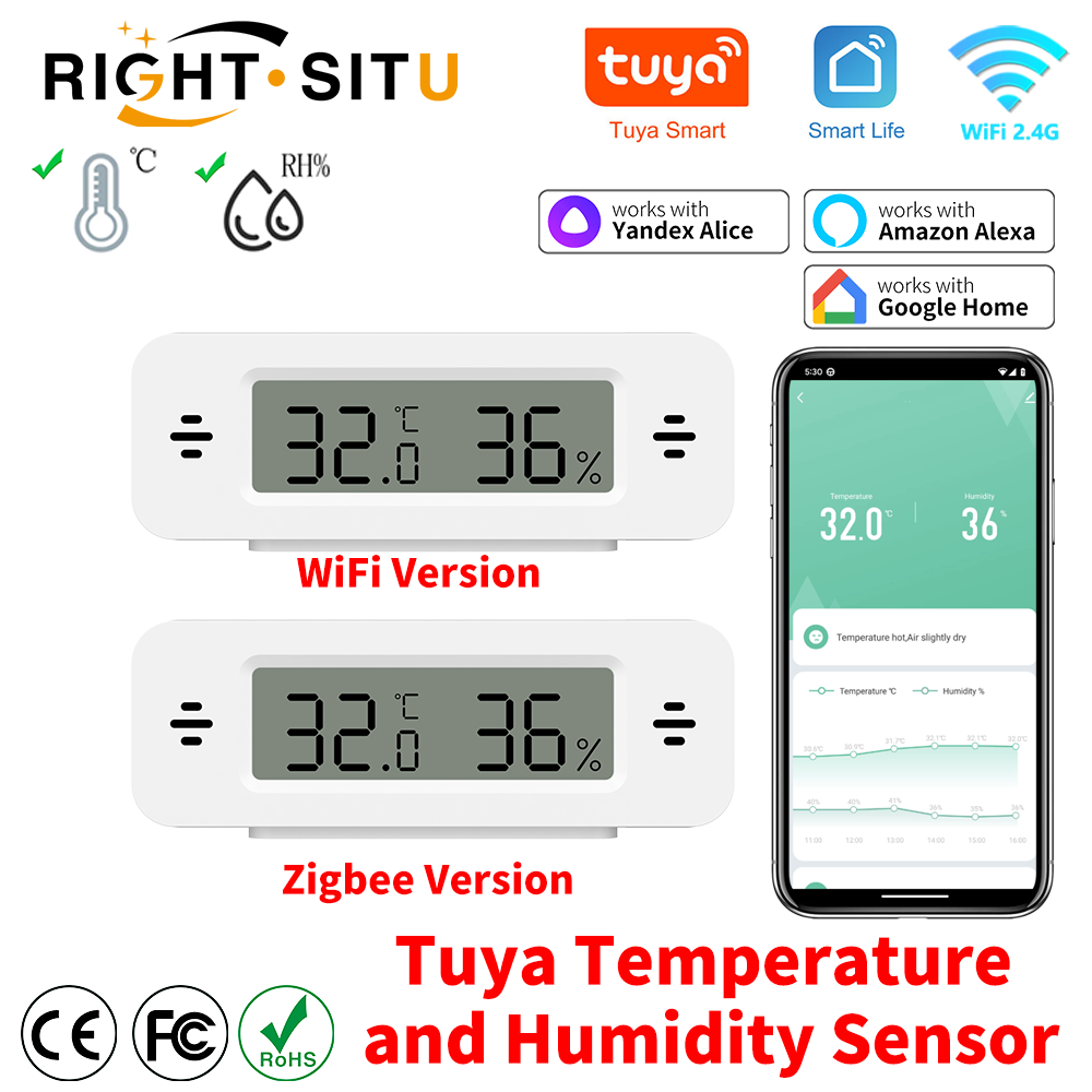 Tuya WiFi Zigbee Mini Temperat - Home Automation Ideas avaliação e preço