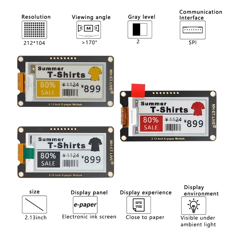 Inch Epaper Module E-paper E-I - Display Epaper 2.9 avaliação e preço