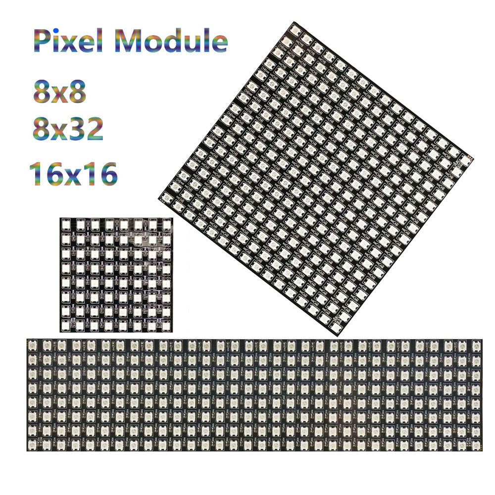 DC5V WS2812B 8*8 16*16 8*32 Fl - Rgb Led Matrix 8X8 avaliação e preço
