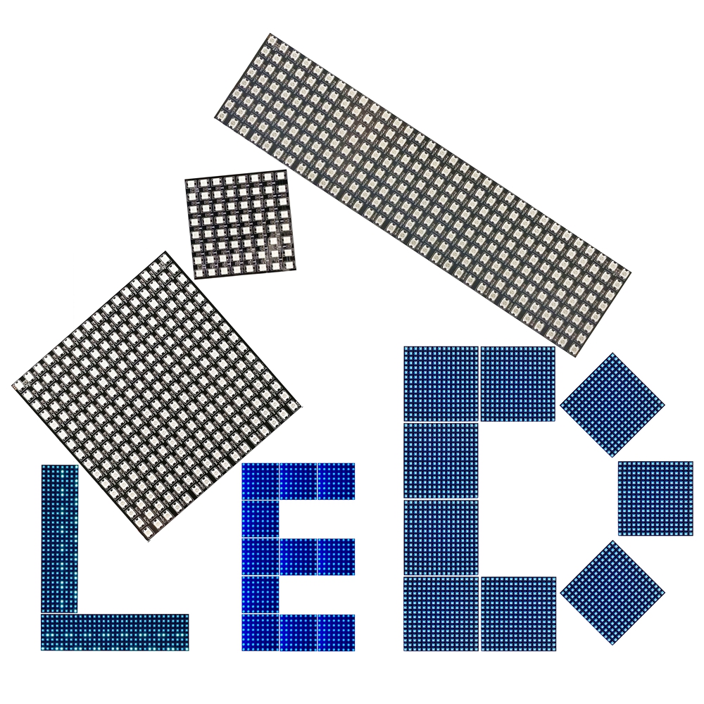 DC5V WS2812B 8*8 16*16 8*32 Fl - Rgb Led Matrix 8X8 avaliação e preço