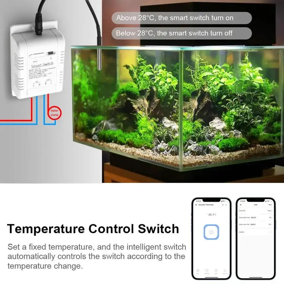 Tuya Wifi 16A/20A Smart Temper - Sonoff Basic Switch avaliação e preço