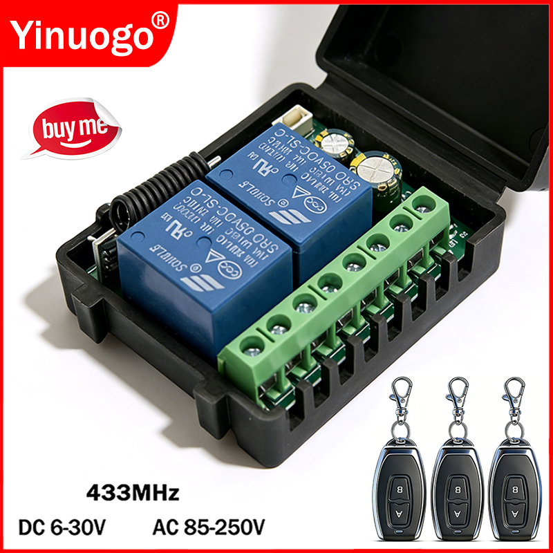 DC 9V 12V 24V AC 85-250V 2CH R - 433Mhz Receiver Module avaliação e preço
