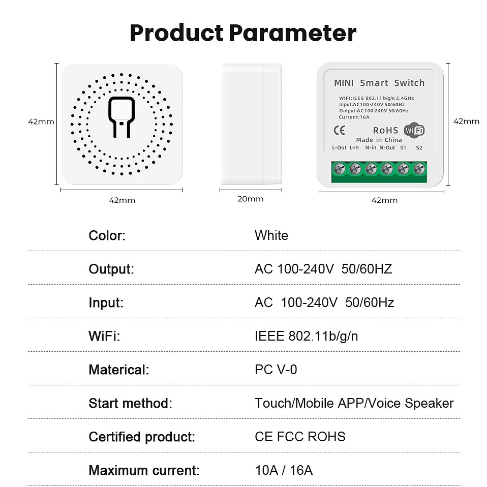 Mini 16A WiFi Switch Smart Lif - Home Automation Ideas avaliação e preço