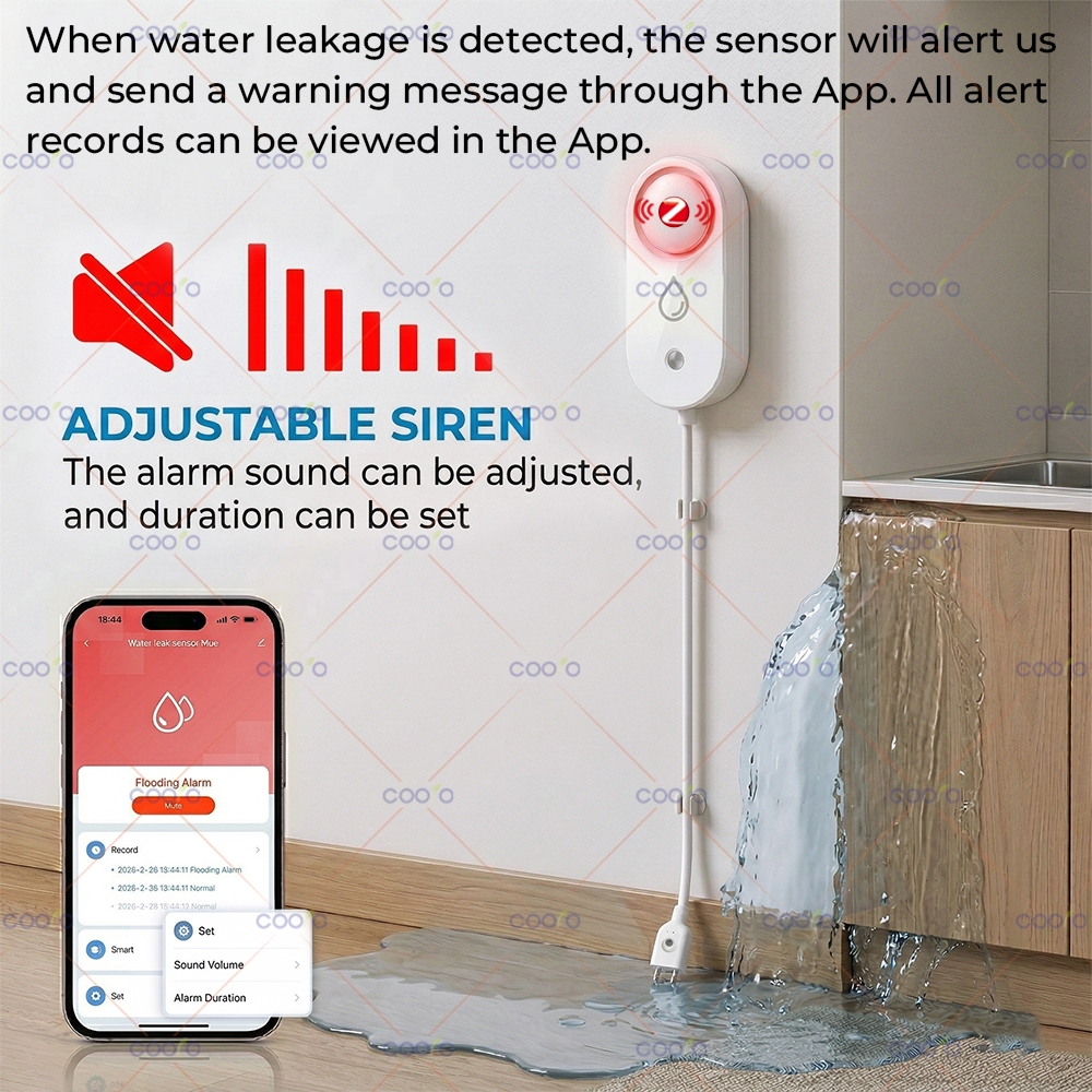 Tuya Zigbee Water Sensor Leaka - Water Leak Detector Wired avaliação e preço
