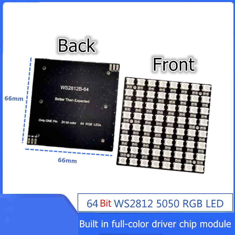 WS2812B 8x8 64Bit RGB LED Matr - Rgb Led Matrix 8X8 avaliação e preço