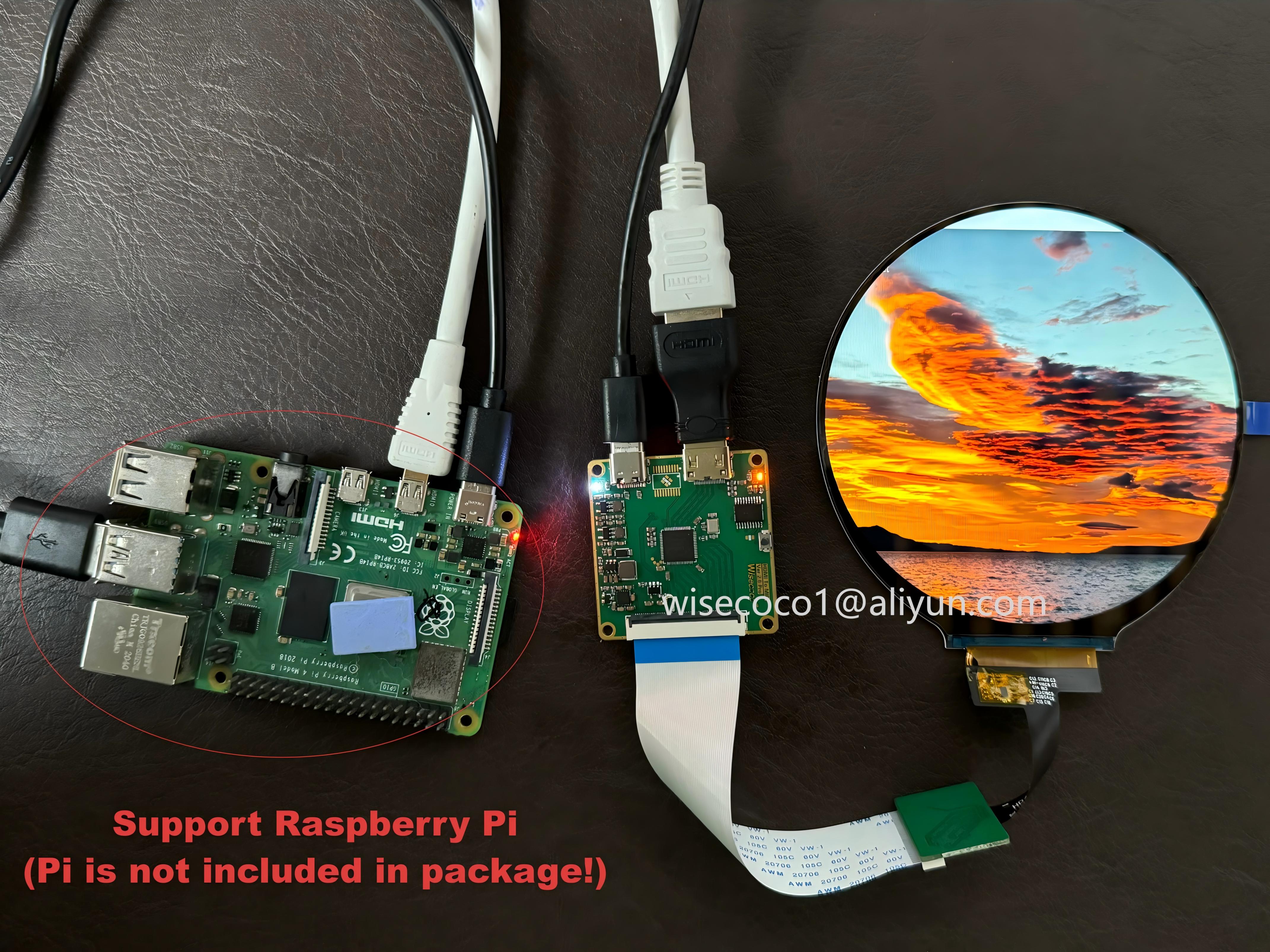 Wisecoco 4 Inch Round LCD Disp - Home Automation Raspberry Pi avaliação e preço