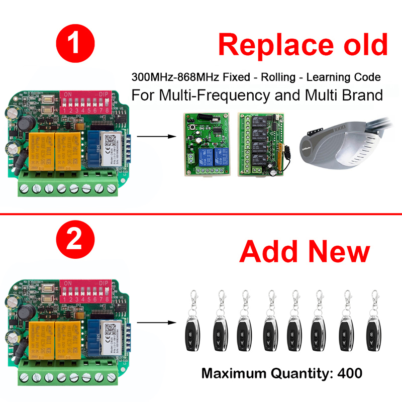 Universal Tuya WiFi Switch Gar - 433Mhz Receiver Module avaliação e preço