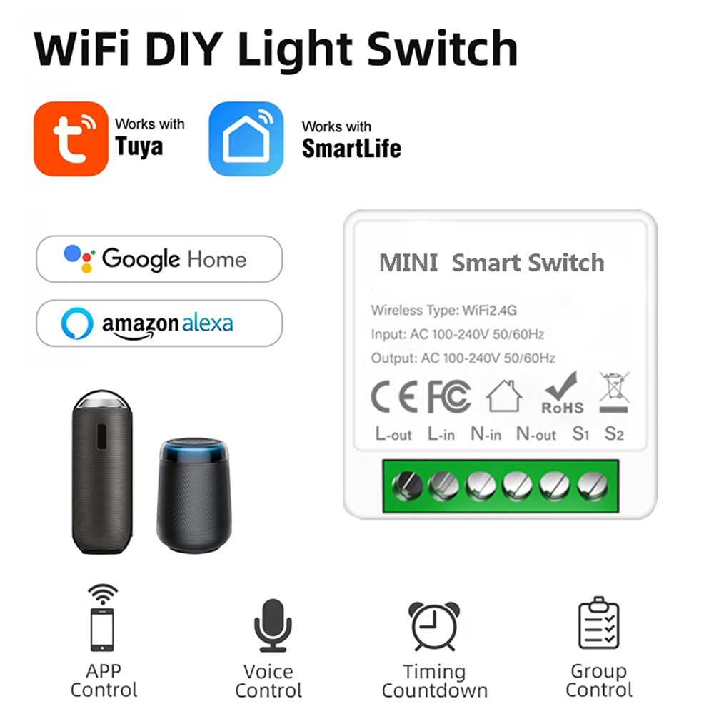 2 Way Control Tuya Mini 16A Wi - Diy Home Automation Controller avaliação e preço