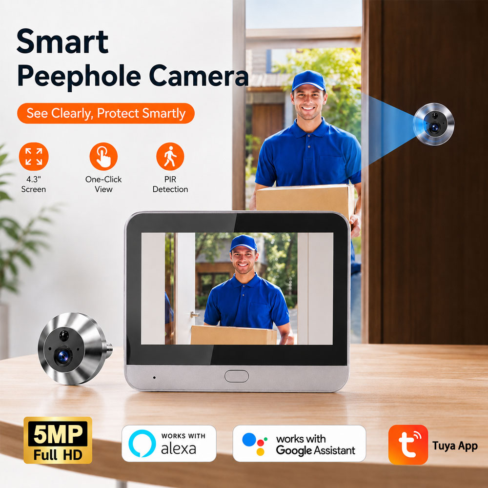 Tuya Smart 5MP 140° Wide View  - Smart Doorbell Wired avaliação e preço