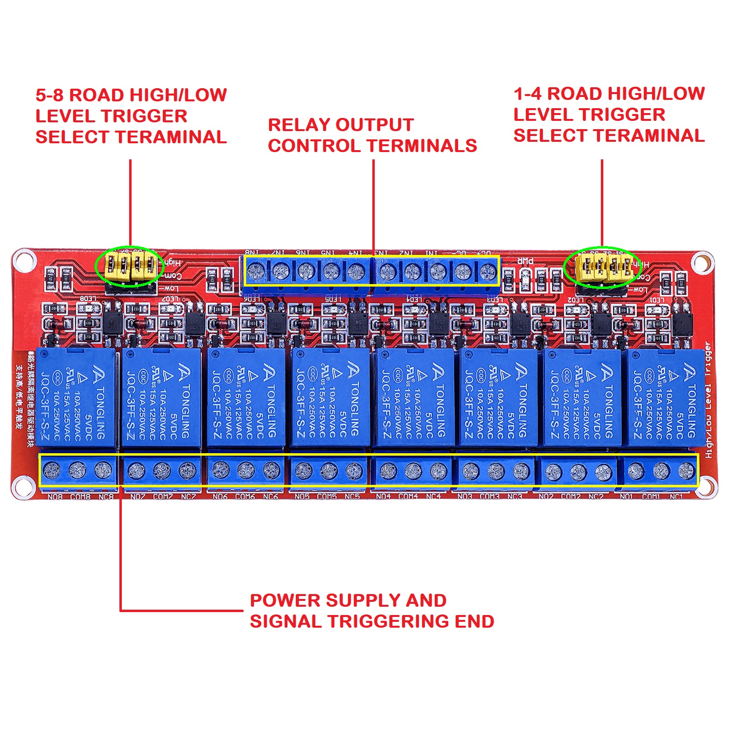 Relay Module 8 Channel 5V 12V  - Relay 8 Channel Board avaliação e preço