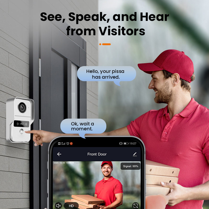 Tuya 1080P Wifi Wireless Video - Smart Doorbell Wired avaliação e preço