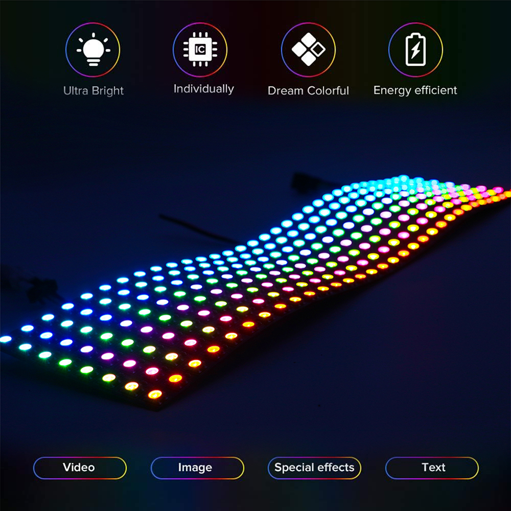 WS2812B SMD5050 RGB Panel LED  - Rgb Led Matrix 8X8 avaliação e preço