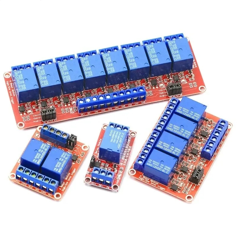 DC 5V 12V 24V 1 2 4 6 8 Channe - Relay 8 Channel Board avaliação e preço