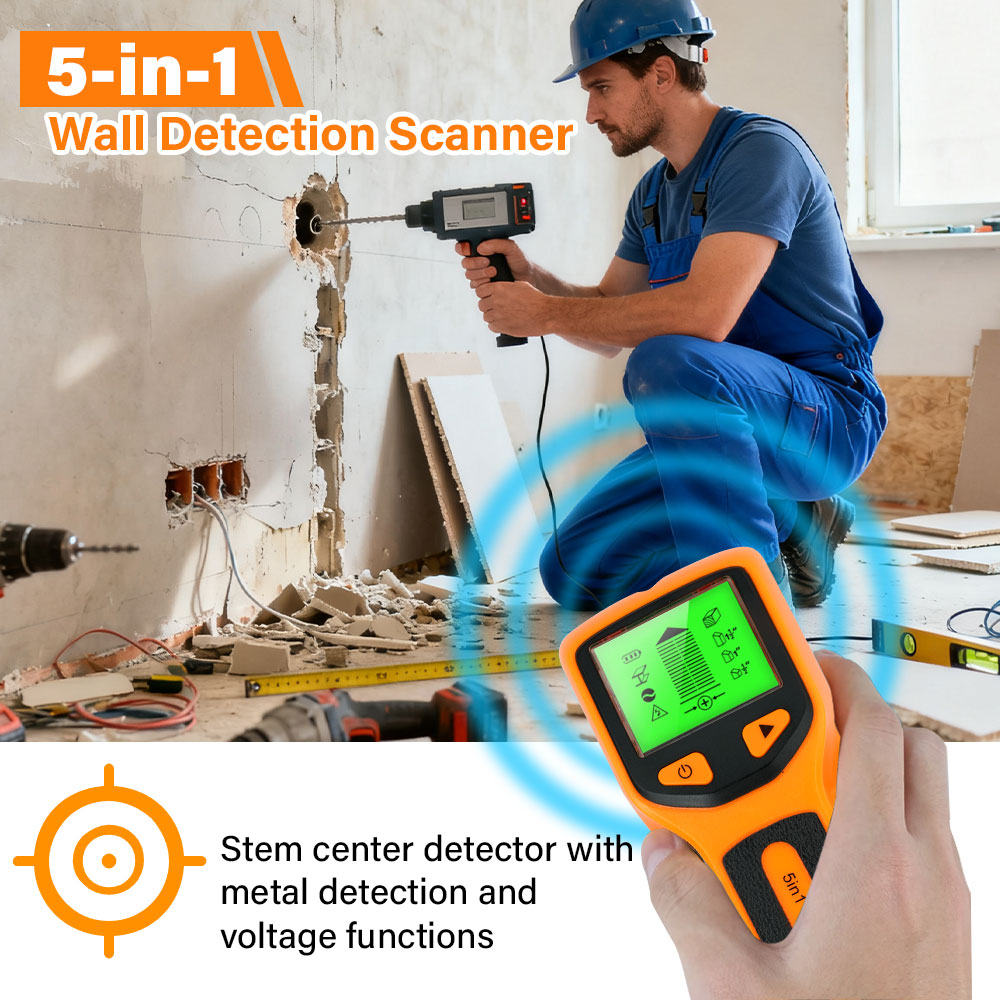 New 5-in-1 Wall Detector Handh - Water Leak Detector Wired avaliação e preço