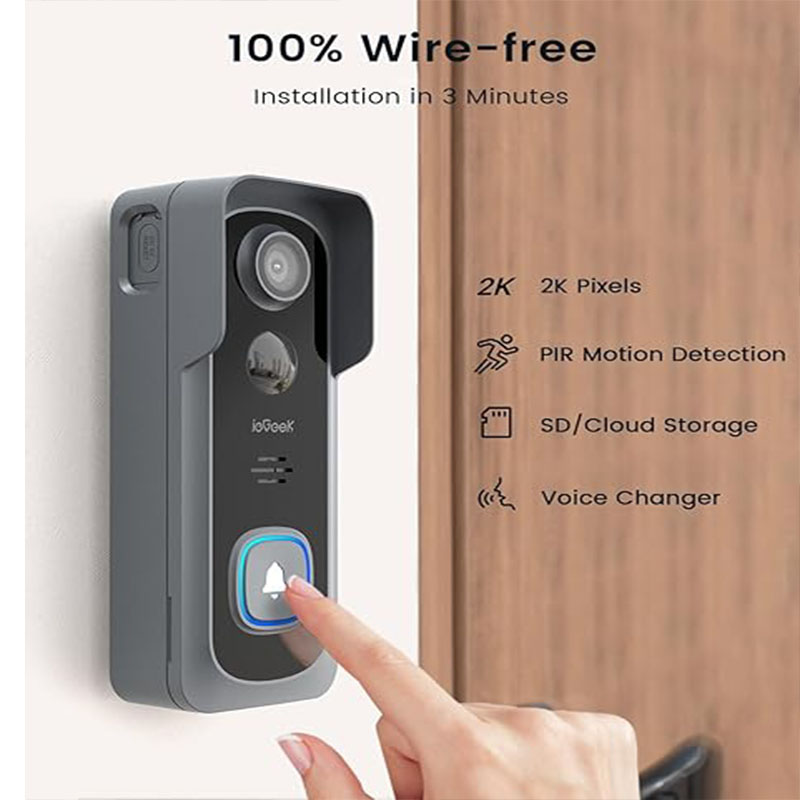 ieGeek 2K Doorbell Camera Wire - Smart Doorbell Wired avaliação e preço