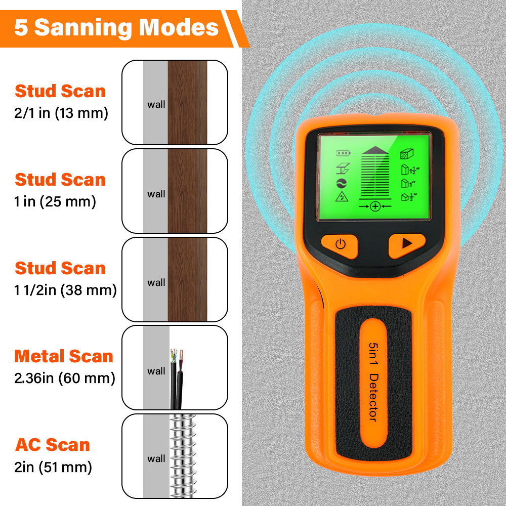 Wall Stud Detector 5 in 1 Hand - Water Leak Detector Wired avaliação e preço