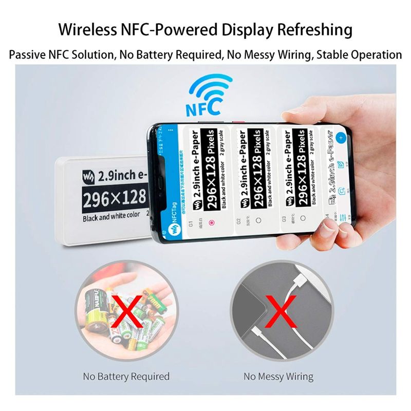 New  2.9 Inch Wireless NFC-Pow - Display Epaper 2.9 avaliação e preço