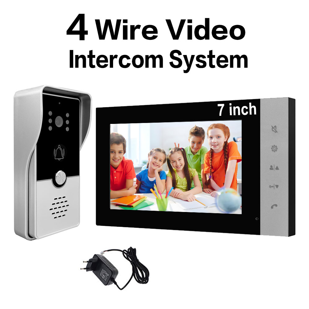 4 Wire 7 Inches Wired Video Do - Smart Doorbell Wired avaliação e preço