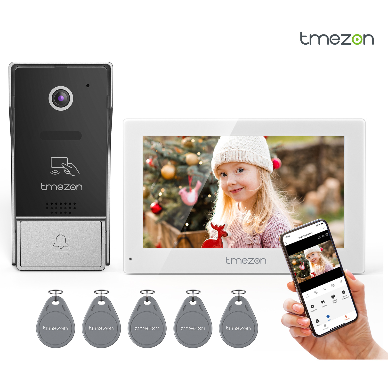 7 Inch Tuya 1080P wireless Wif - Smart Doorbell Wired avaliação e preço