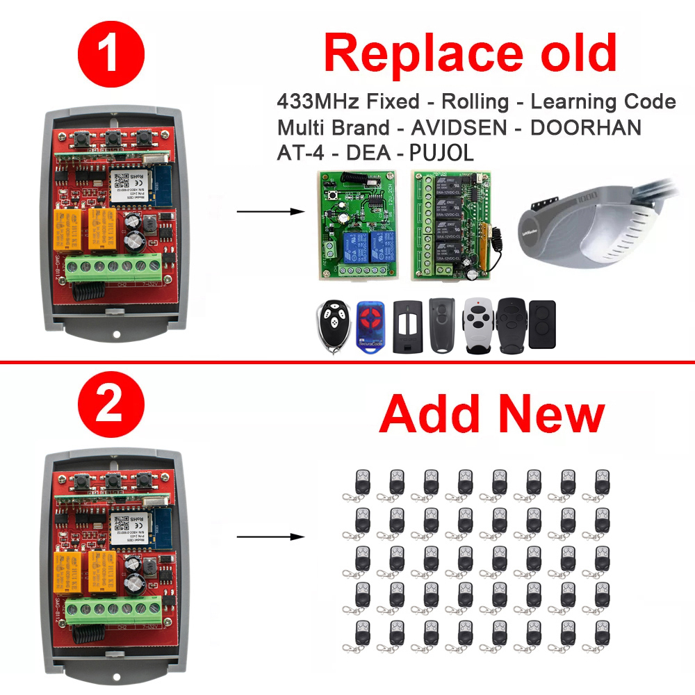 Tuya Auto Gate Control Opener  - 433Mhz Receiver Module avaliação e preço