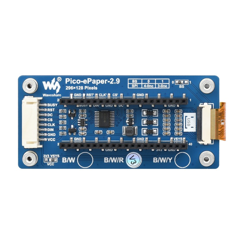 Waveshare Pico-ePaper-2.9-B,2. - Display Epaper 2.9 avaliação e preço