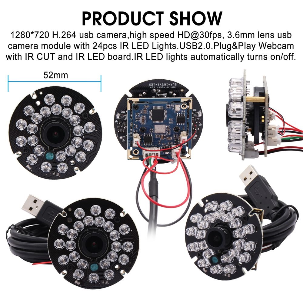 ELP 720P HD IR USB Camera with - Home Automation Raspberry Pi avaliação e preço
