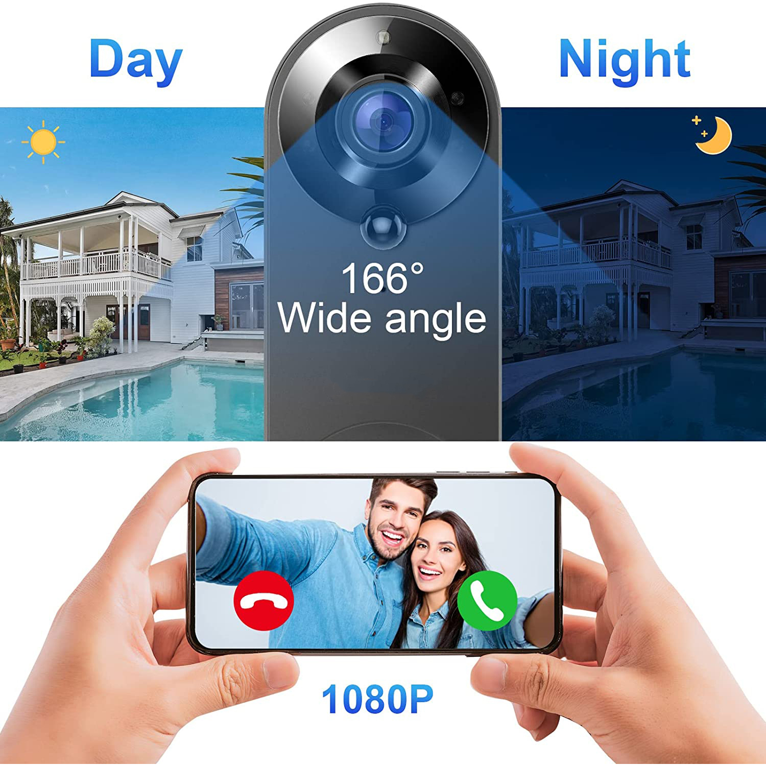 5G 2.4G WiFi Video Doorbell 10 - Smart Doorbell Wired avaliação e preço