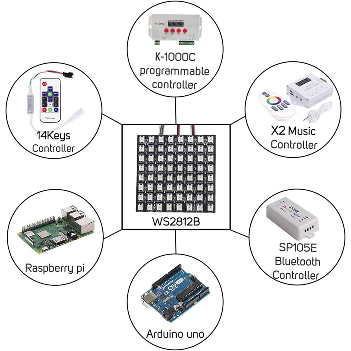 A36R WS2812B Dot Matrix Screen - Rgb Led Matrix 8X8 avaliação e preço