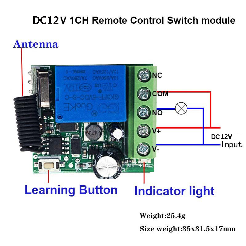 10A Relay Receiver Module DC 1 - 433Mhz Receiver Module avaliação e preço