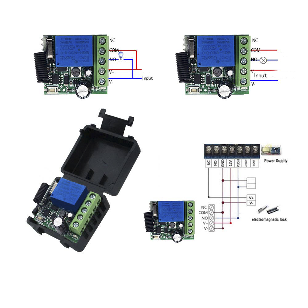 10A Relay Receiver Module DC 1 - 433Mhz Receiver Module avaliação e preço