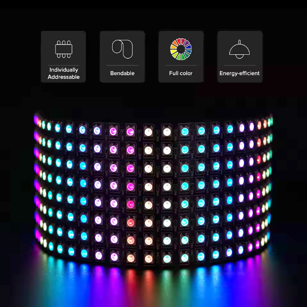 DC5V WS2812B RGB LED Panel Scr - Rgb Led Matrix 8X8 avaliação e preço