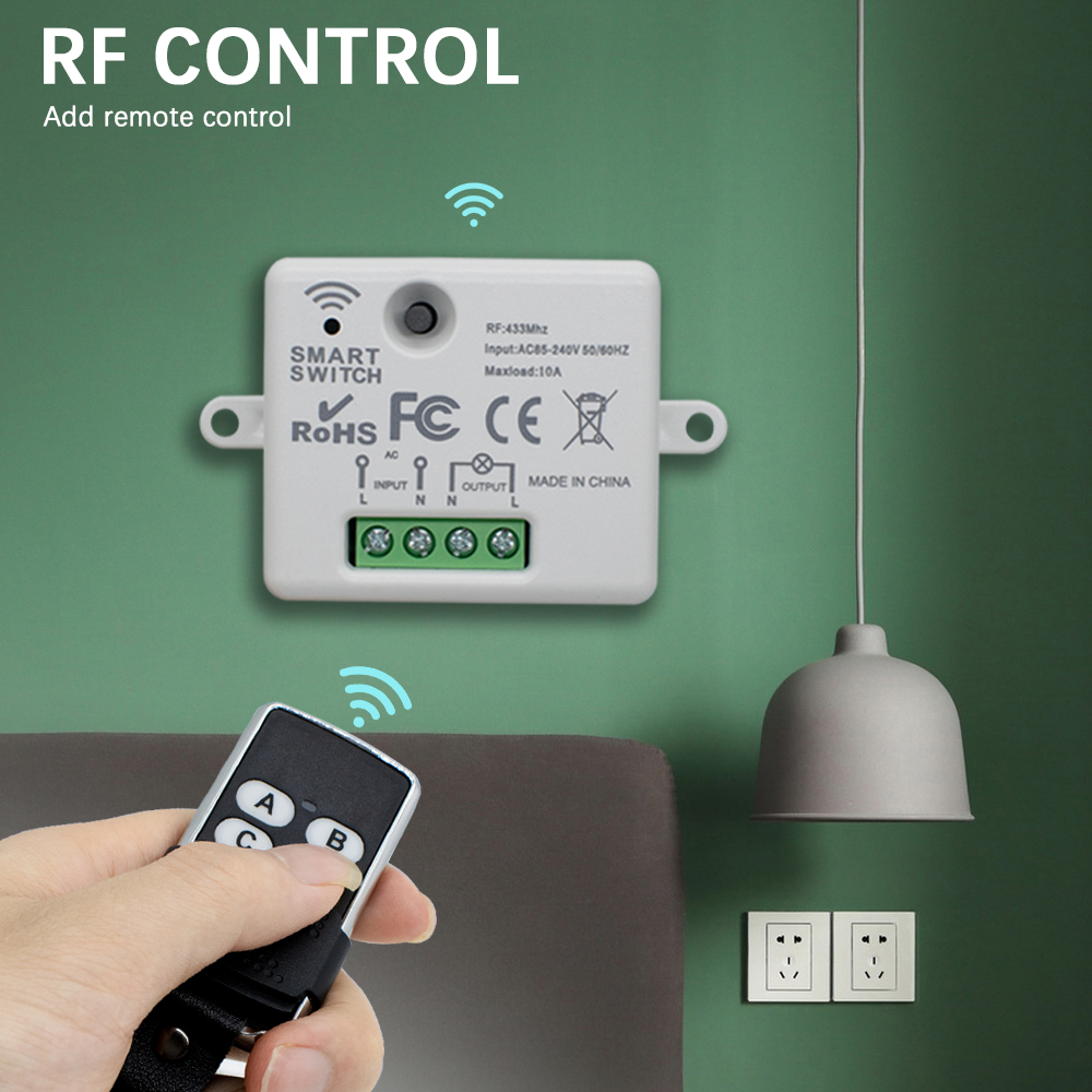 220V 1CH Wireless Remote Contr - 433Mhz Receiver Module avaliação e preço