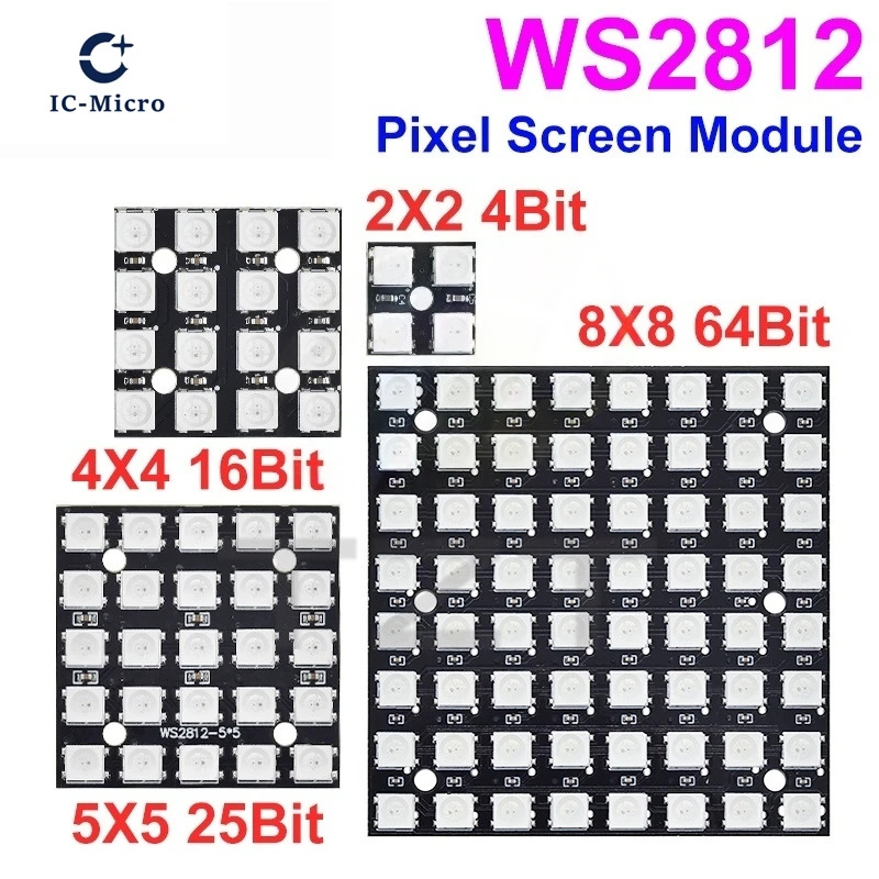 NEW WS2812 LED 5050 RGB 8x8 LE - Rgb Led Matrix 8X8 avaliação e preço