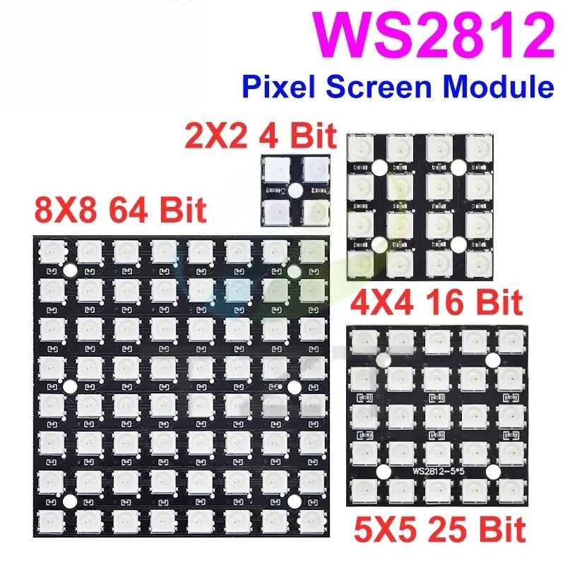 NEW WS2812 LED 5050 RGB 8x8 LE - Rgb Led Matrix 8X8 avaliação e preço